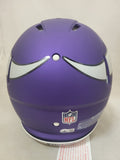 JJ McCARTHY SIGNED MINNESOTA VIKINGS F/S SPEED AUTHENTIC HELMET BECKETT QR