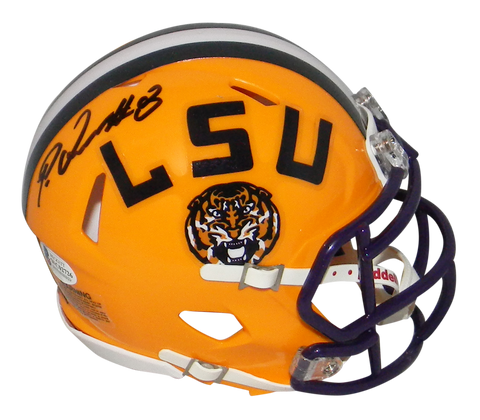 PATRICK QUEEN AUTOGRAPHED SIGNED LSU TIGERS SPEED MINI HELMET BECKETT