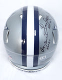 Drew Pearson/Roger Staubach/Tony Dorsett Signed Cowboys F/S Speed Authentic