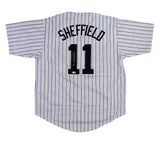 Gary Sheffield Signed New York Custom White Pinstripe Jersey