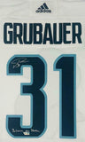 PHILIPP GRUBAUER Autographed Release The Kraken Authentic White Jersey FANATICS