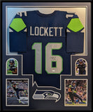 FRAMED SEATTLE SEAHAWKS TYLER LOCKETT AUTOGRAPHED SIGNED JERSEY JSA COA