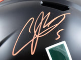 Andre Johnson Autographed Miami Hurricanes F/S Nights Speed Helmet-BeckettW Holo