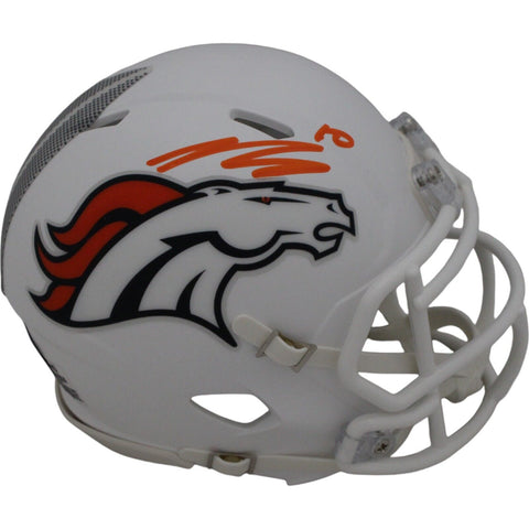 Bo Nix Autographed Denver Broncos 2024 Alt Mini Helmet Beckett 47657