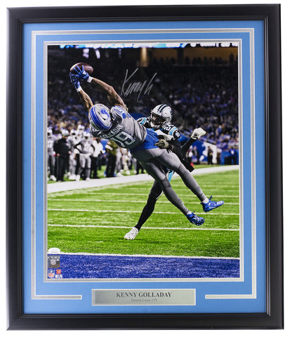 Kenny Golladay Signed Framed Detroit Lions 16x20 Football Photo JSA