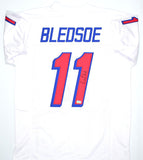 Drew Bledsoe Autographed White Pro Style Jersey - Beckett W Hologram *Black