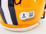 ODELL BECKHAM JR. AUTOGRAPHED LSU YELLOW MINI HELMET BECKETT WITNESS 235088