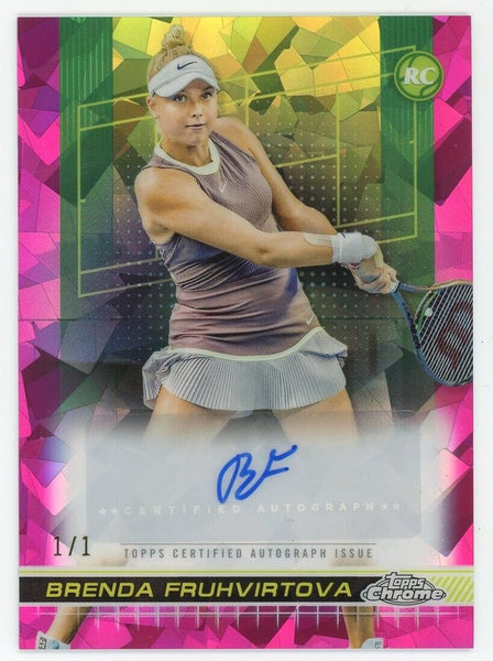 2024 Topps Chrome Sapphire Edition Brenda Fruhvirtova RC Auto Padparadscha 1/1