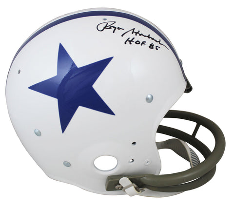 Cowboys Roger Staubach "HOF 85" Signed Throwback TK Full Size Rep Helmet BAS Wit