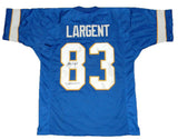 STEVE LARGENT AUTOGRAPHED SIGNED TULSA GOLDEN HURRICANE #83 BLUE JERSEY JSA