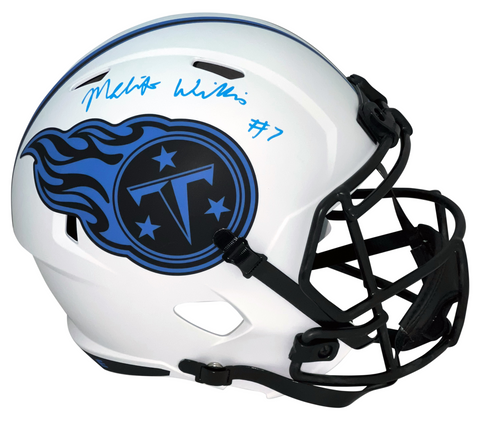 MALIK WILLIS SIGNED AUTOGRAPHED TENNESSEE TITANS LUNAR FULL SIZE HELMET BECKETT