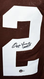 Ozzie Newsome Autographed Brown Pro Style Jersey w/ HOF-Beckett W Hologram