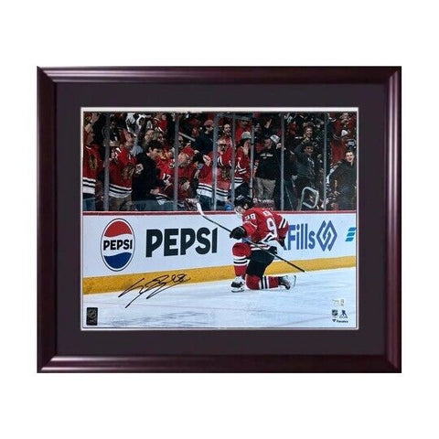 Connor Bedard Signed 16x20 Framed Photo Blackhawks Mint Rookie Auto Fanatics COA