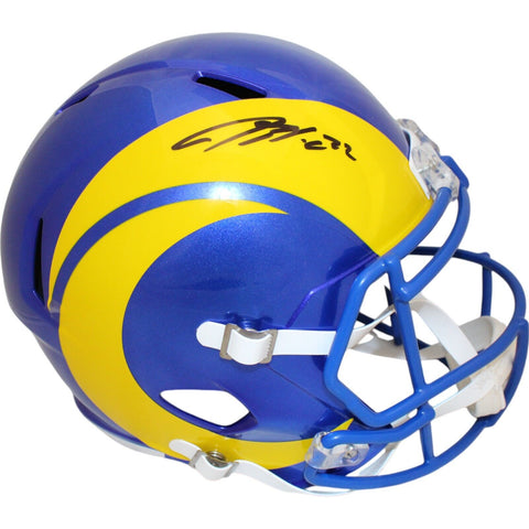 Blake Corum Autographed/Signed Los Angeles Rams F/S Helmet Beckett 48111