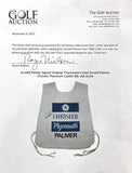 Arnold Palmer Signed PGA Golf Tournament Worn Caddy Bib BAS LOA