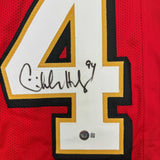 Framed Autographed/Signed Charles Haley 35x39 San Francisco Red Jersey JSA COA