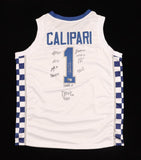 2021 Kentucky Wildcats Team Signed John Caliparii White Jersey (Beckett) 12 Sigs