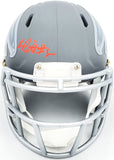 KYLE PITTS AUTOGRAPHED FALCONS SLATE GRAY SPEED MINI HELMET BECKETT 230066