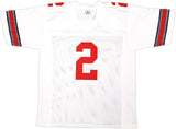 OHIO STATE BUCKEYES EMEKA EGBUKA AUTOGRAPHED WHITE JERSEY BECKETT WITNESS 222842