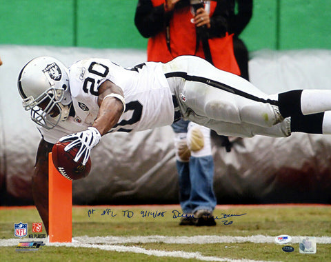 DARREN MCFADDEN AUTOGRAPHED 16X20 PHOTO RAIDERS 1ST NFL TD 9/14/08 PSA/DNA 20856