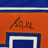 Autographed/Signed GRANT FUHR Edmonton Blue Hockey Jersey Beckett BAS COA Auto