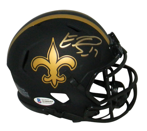 EMMANUEL SANDERS SIGNED NEW ORLEANS SAINTS ECLIPSE SPEED MINI HELMET BECKETT