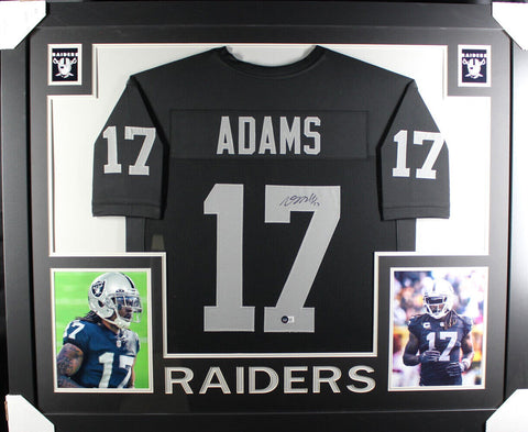 Davante Adams Autographed Pro Style Framed Black XL Jersey Beckett 36992