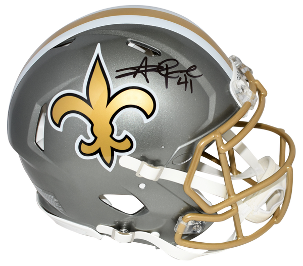 ALVIN KAMARA SIGNED NEW ORLEANS SAINTS FLASH AUTHENTIC SPEED HELMET BECKETT