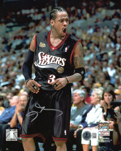 Allen Iverson Signed Philadelphia 76ers NBA Finals 8x10 Photo Beckett Witnessed