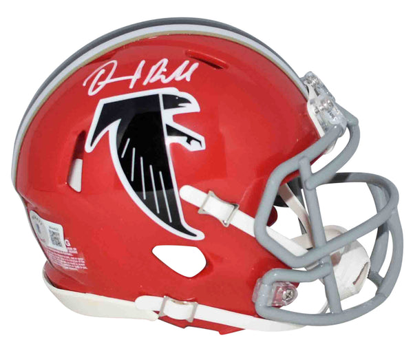 DESMOND RIDDER SIGNED ATLANTA FALCONS RED THROWBACK SPEED MINI HELMET BECKETT