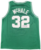 BOSTON CELTICS KEVIN MCHALE AUTOGRAPHED GREEN JERSEY BECKETT BAS WITNESS 208710