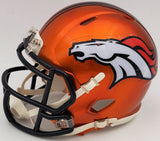 STEVE ATWATER AUTOGRAPHED BRONCOS FLASH ORANGE SPEED MINI HELMET BECKETT 203001