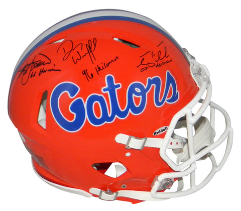 TIM TEBOW STEVE SPURRIER DANNY WUERFFEL SIGNED FLORIDA GATORS AUTHENTIC HELMET