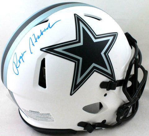 Roger Staubach Signed Cowboys Lunar Speed F/S Authentic Helmet-Beckett W Holo