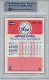 Maurice Cheeks Autographed 1986 Fleer #16 Card Beckett 43955