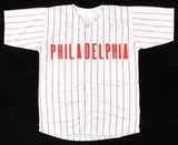 John Kruk Signed Philidelphia Phillies Pinstriped Jersey (Beckett) 3xAll Star 1B