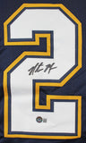 Natrone Means Authentic Signed Navy Pro Style Jersey BAS Autographed Witnessed