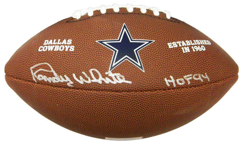 RANDY WHITE Signed Dallas Cowboys NFL Logo Wilson Football w/HOF'94 - SCHWARTZ