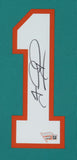 Tua Tagovailoa Signed Miami Dolphins 34"x42" Framed Nike Jersey (Fanatics Holo)