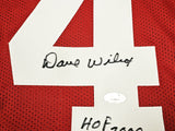 SAN FRANCISCO 49ERS DAVE WILCOX AUTOGRAPHED RED JERSEY "HOF 2000" PSA/DNA 215774