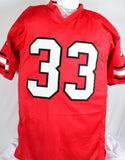 Terrell Davis Autographed Red College Style Jersey w/Go Dawgs- Beckett W Holo