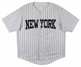 Mariano Rivera Authentic Signed White Pinstripe Pro Style Jersey BAS Witnessed