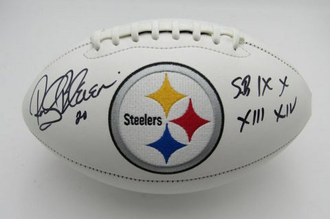 Rocky Bleier Signed/Inscribed White Steelers Logo Football Becket Witness 191564