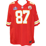 Travis Kelce Signed KC Chiefs Super Bowl XLVIII Nike Large Jersey Beckett 49084