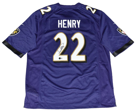 DERRICK HENRY AUTOGRAPHED BALTIMORE RAVENS #22 NIKE JERSEY BECKETT