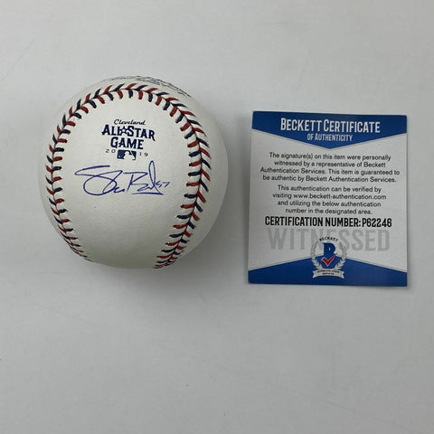 Autographed/Signed SHANE BIEBER 2019 All-Star Game Rawlings Baseball JSA COA