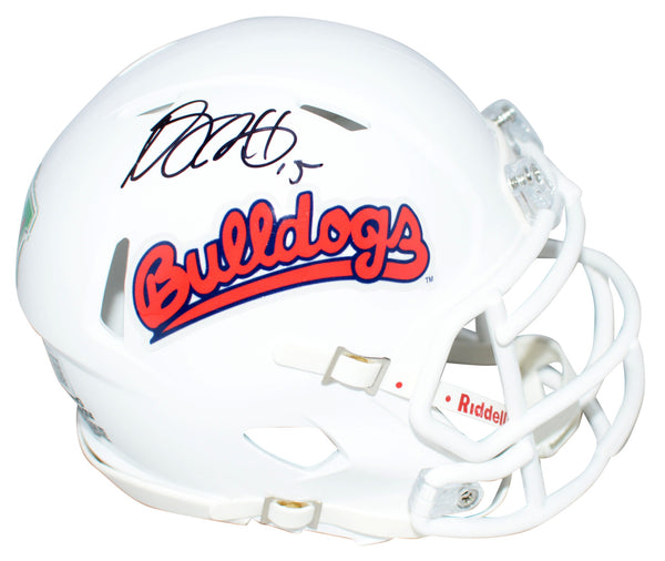 DAVANTE ADAMS AUTOGRAPHED FRESNO STATE BULLDOGS WHITE SPEED MINI HELMET BECKETT