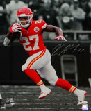 Kareem Hunt Autographed KC Chiefs 16x20 BW & Color PF Photo- JSA W Auth *Silver