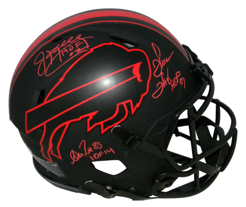 JIM KELLY THURMAN THOMAS REED SIGNED BUFFALO BILLS ECLIPSE AUTHENTIC HELMET JSA