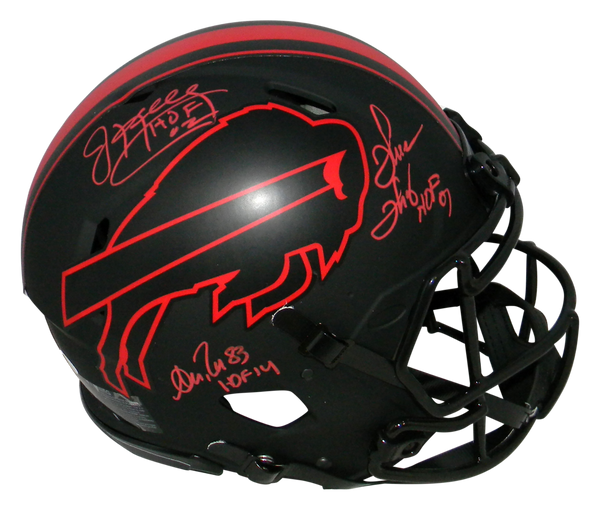 JIM KELLY THURMAN THOMAS REED SIGNED BUFFALO BILLS ECLIPSE AUTHENTIC HELMET JSA